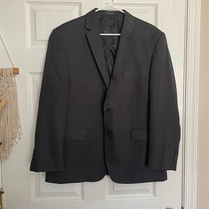 Adolfo Men's 42S Classic Dark Grey Two-Button Blazer